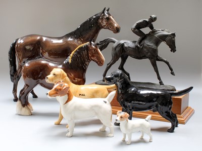 Lot 182 - Beswick Horses, including large Hunter, all...