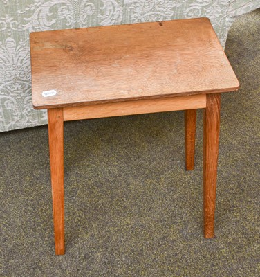 Lot 1418 - A Yorkshire School Oak Side Table, with adzed...