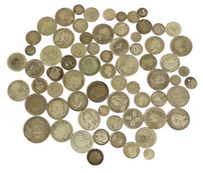 Lot 77 - Assorted British Pre 1920 Silver Coinage,...