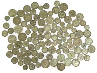 Lot 80 - Assorted British Pre 1947 Silver Coinage,...