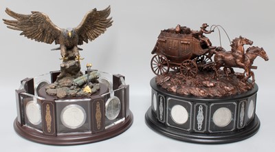Lot 171 - A Revolving Coin Display Stand With an Eagle...