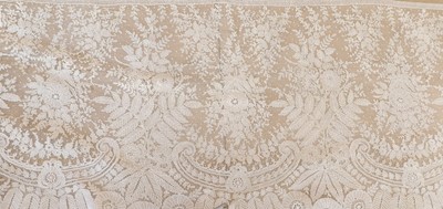 Lot 2026 - Late 19th Century Point de Gaze Lace Flounce...