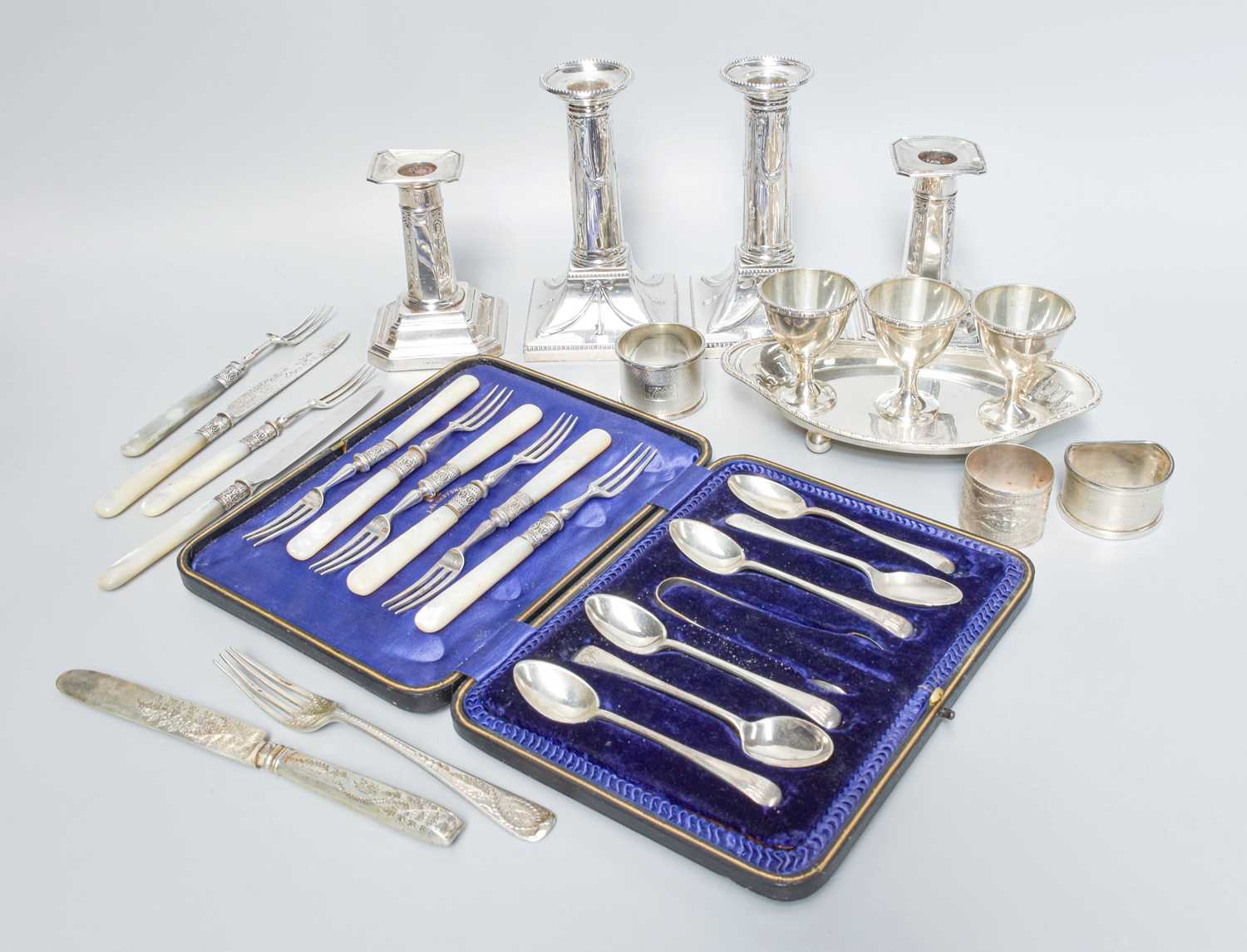 Lot 57 - A Collection of Assorted Silver and Silver...