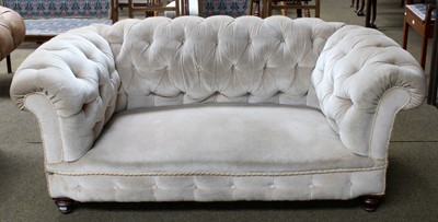 Lot 1403 - Victorian Two Seater Chesterfield Sofa,...