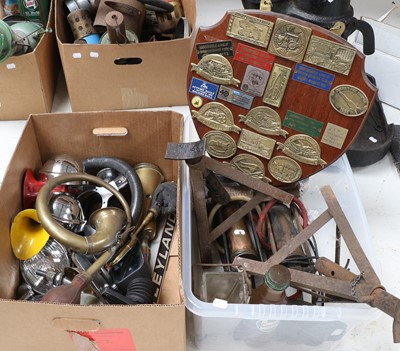Lot 524 - Five Boxes of Autojumble, to include: Dunlop...
