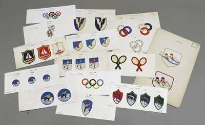 Lot 5 - Various 1940 Olympic Sample Badges By Albrecht Tobler & Cie