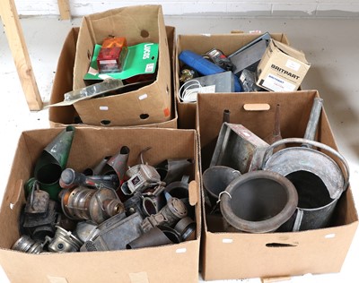 Lot 563 - Five Boxes of Autojumble, to include: Assorted...