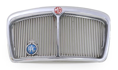 Lot 551 - Three Chromed Metal MG Car Radiator Grilles