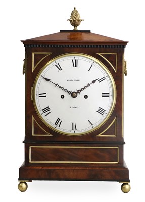 Lot 284 - A Mahogany Striking Table Clock, signed Henry...