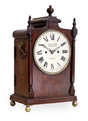 Lot 283 - A Mahogany Striking Table Clock, signed James...