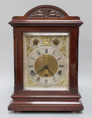 Lot 1330 - A Mahogany Chiming Mantel Clock, early 20th...