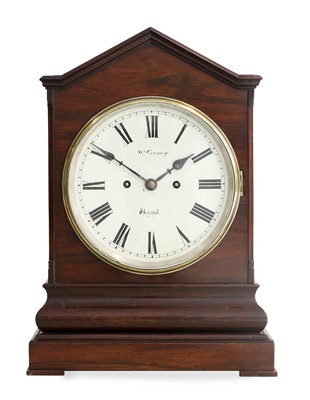 Lot 301 - A Rosewood Striking Table Clock, signed W...