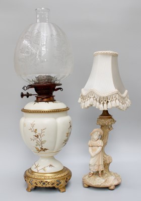 Lot 239 - A Royal Worcester Porcelain Ivory Ground Oil...