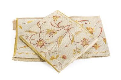 Lot 2054 - Circa 1720-40 Quilted and Embroidered English...