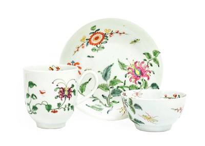 Lot 33 - A Worcester Porcelain Coffee Cup, Tea Bowl and...