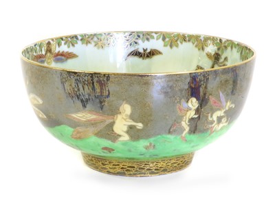 Lot 126 - A Wedgwood Black Fairyland Lustre Leapfrogging...