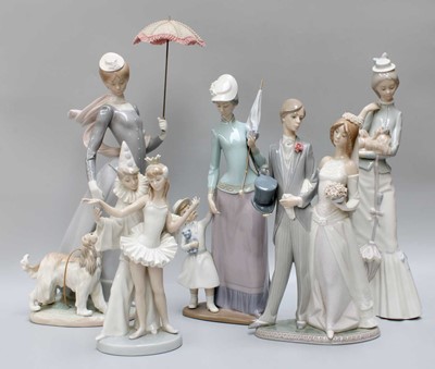 Lot 153 - A Group of Lladro Porcelain Figures, "Walk...