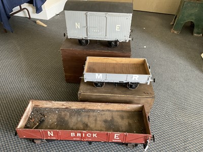 Lot 625 - Kit/Scratch Built 5" Gauge 5 Plank Bogie Brick Wagon NE