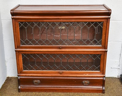 Lot 1381 - A Mahogany Two Section Globe Wernicke Bookcase,...