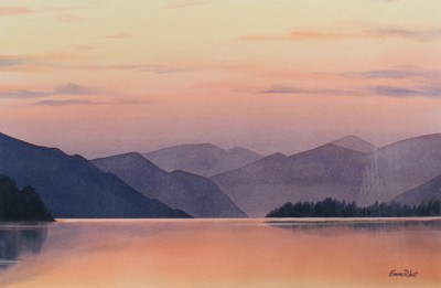 Lot 1141 - Emma Ridout (b.1977) "Ullswater at dusk"...