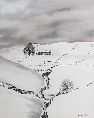 Lot 1109 - Jacquie Denby (Contemporary) Snowy landscape...