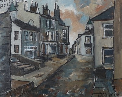 Lot 1104 - Tom Durkin (1928-1990) Street scene Signed,...