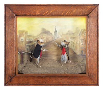 Lot 114 - Taxidermy: A Pair of Gunslinger Wood Mice,...