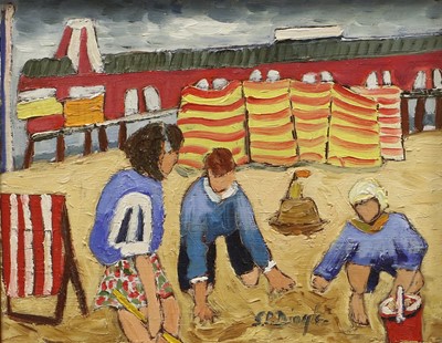 Lot 1063 - Stephanie Dingle (1926-2017) "Blackpool Beach...