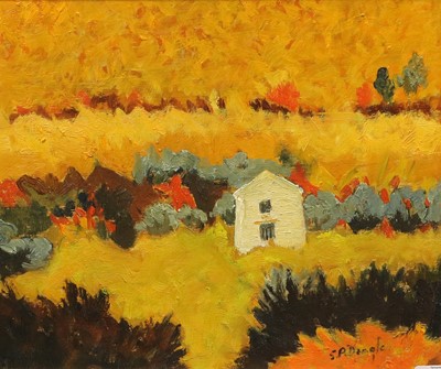 Lot 1114 - Stephanie Dingle (1926-2017) "Yellow Fields"...