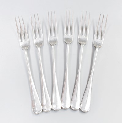 Lot 81 - A Set of Six George V Silver Table-Forks, by J....