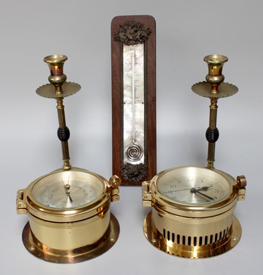 Lot 169 - A Rosewood Wall Thermometer, 19th century,...