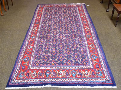 Lot 1290 - Mahal Kelleh, the deep indigo Herati field...