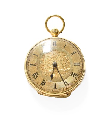 Lot 443 - An 18 Carat Gold Pocket Watch, movement signed...