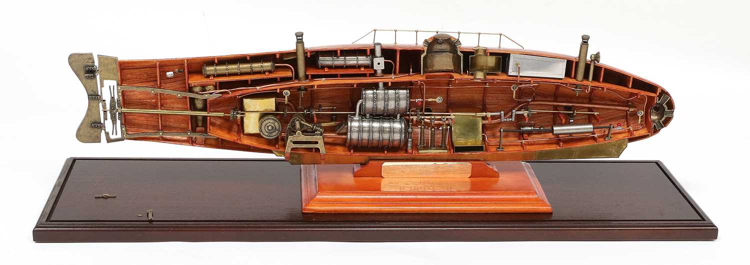 Lot 641 - Ictineo II Half Hull Cut Away Model 1:24 Scale