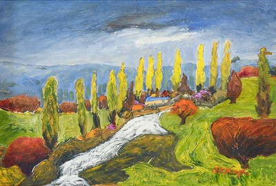 Lot 1255 - Stephanie Dingle (1926-2017) French landscape...