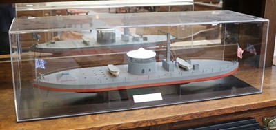 Lot 338 - USS Monitor Scale Model, constructed in resin...