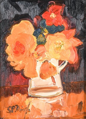 Lot 1001 - Stephanie Dingle (1926-2017) "Autumn Roses"...