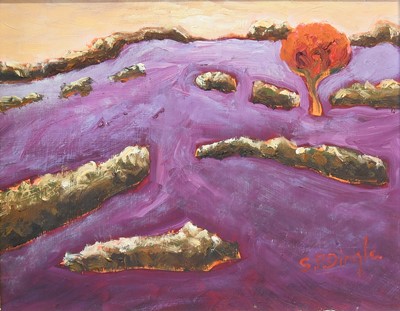 Lot 1247 - Stephanie Dingle (1926-2017) "Lavender Fields"...