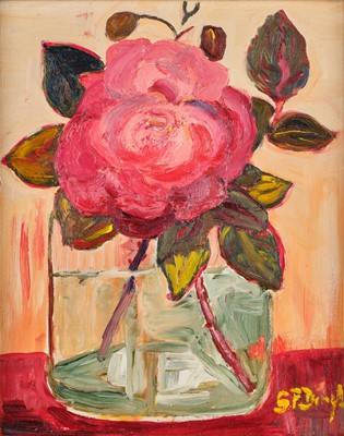 Lot 568 - Stephanie Dingle (1926-2017) "Red Roses"...