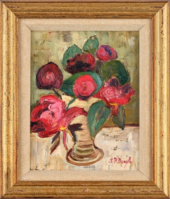 Lot 568 - Stephanie Dingle (1926-2017) "Red Roses"...