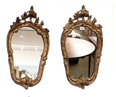 Lot 1374 - Pair of Hanging Wall Mirrors, 19th Century, of...