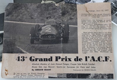 Lot 565 - Motor Racing Interest: A Signed Page from...