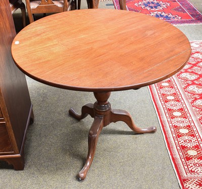 Lot 1419 - A George III Mahogany Snap Top Table, on...