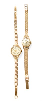 Lot 436 - Two Lady's 9 Carat Gold Wristwatch, Signal...