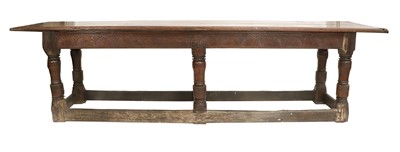 Lot 299 - A Late 17th Century Joined Oak Refectory...