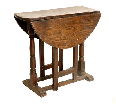 Lot 283 - A Late 17th Century Joined Oak Dropleaf Table,...