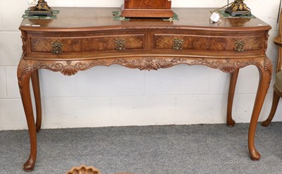 Lot 1499 - A Burr Walnut Serving Table, 1st half of the...