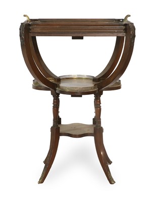 Lot 24 - A Mahogany Tray-Top Three-Tier Étagère, circa...