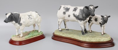 Lot 277 - Border Fine Arts 'Belgian Blue Cow and Calf'...