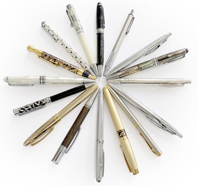 Lot 85 - A Collection of Rollerball and Ballpoint Pens,...